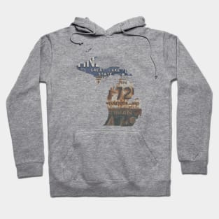 Vintage Michigan License Plates Hoodie